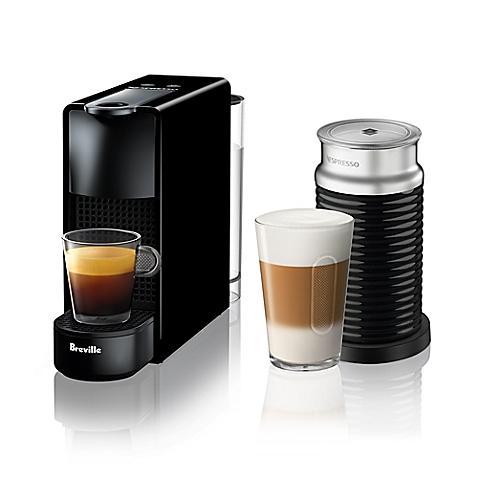 Nepresso® by Breville® Essenza Mini Espresso Maker with Aeroccino Frother in Black