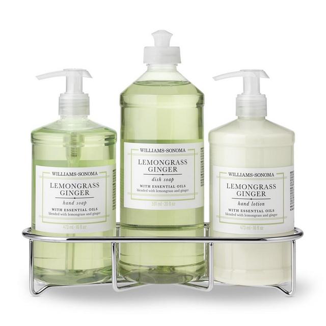 Williams Sonoma Lemongrass Ginger Hand Soap & Lotion, Classic 4-Piece Set