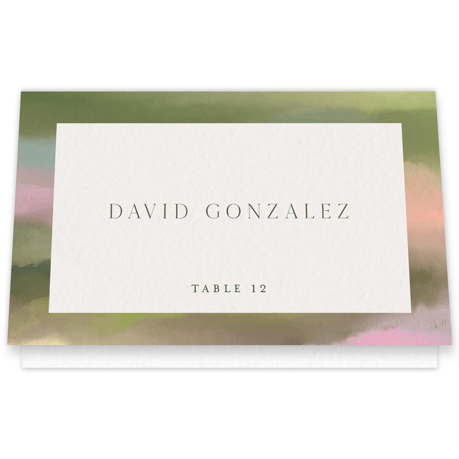 Highland | Light Oatmeal | Zola Wedding Place Cards, image size:1600x1600