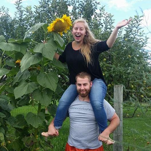 Mama Rich's gigantic sunflowers!