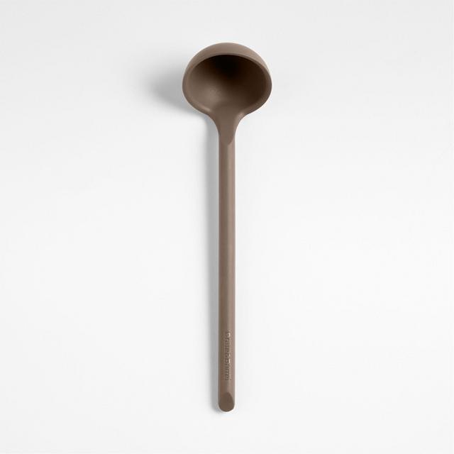 Crate & Barrel Mushroom Brown Silicone Ladle