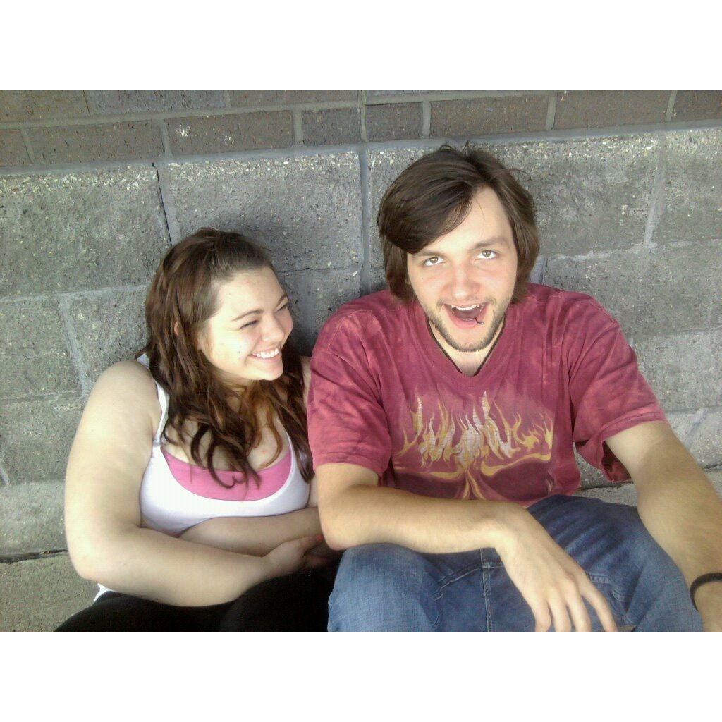 Two little punks hanging outside the mall, 2016.