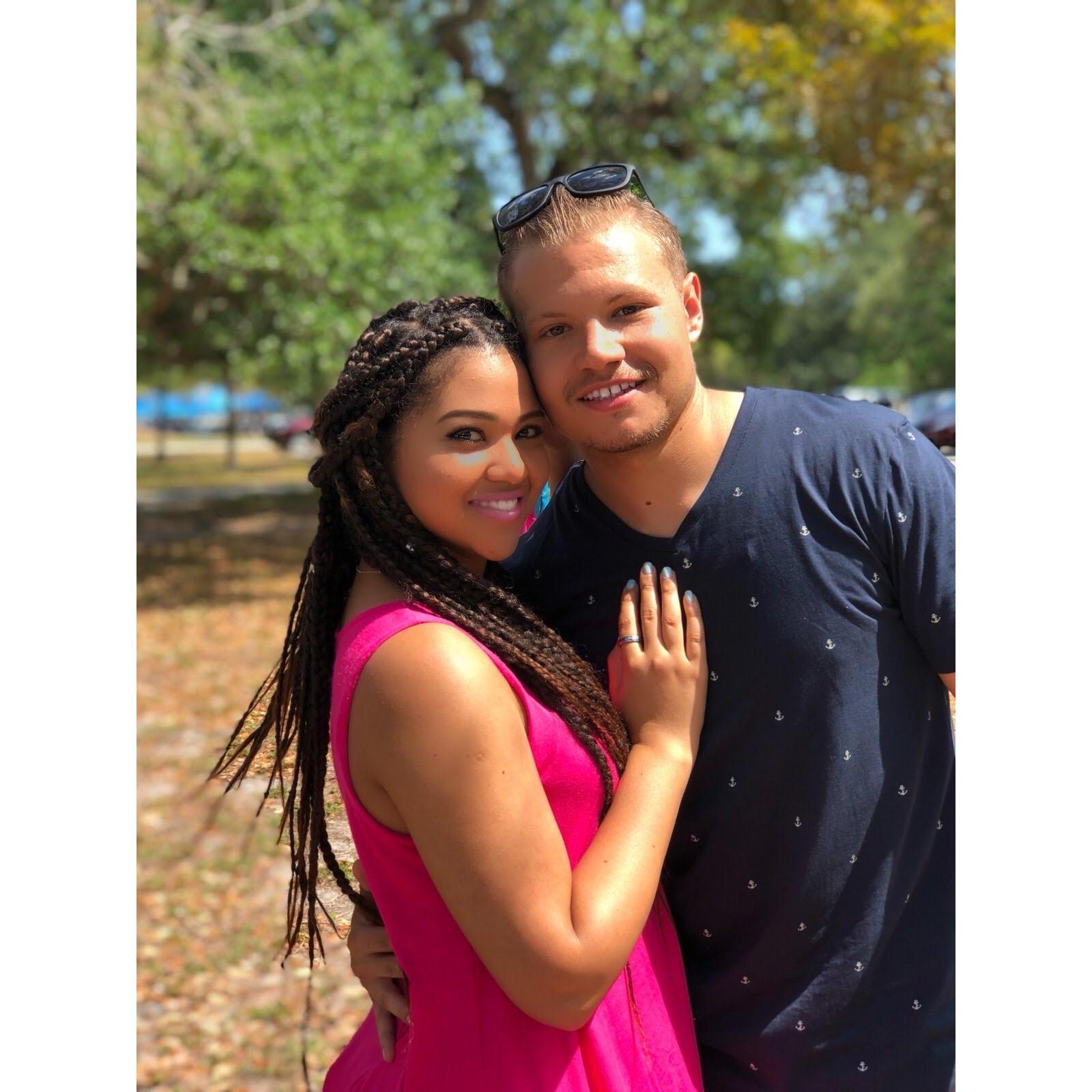 Enjoying the sun at Vista View Park.