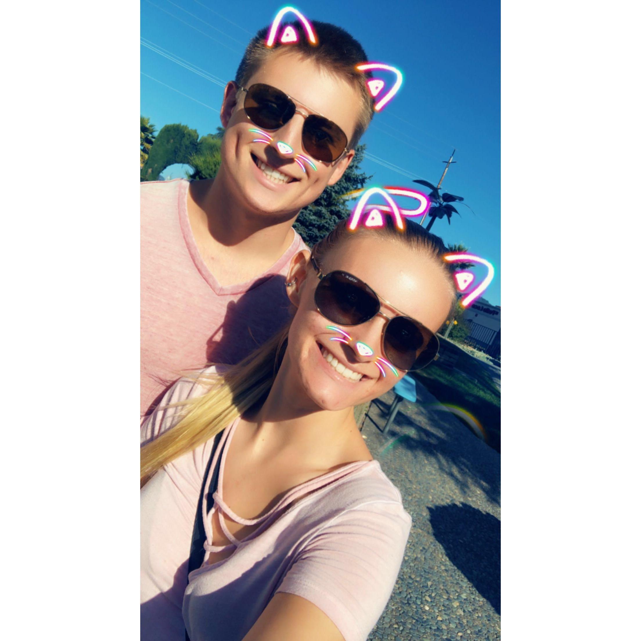 Logan's 23rd birthday! We went mini golfing, then to BJ's for dinner before he left to Cabo with his family.