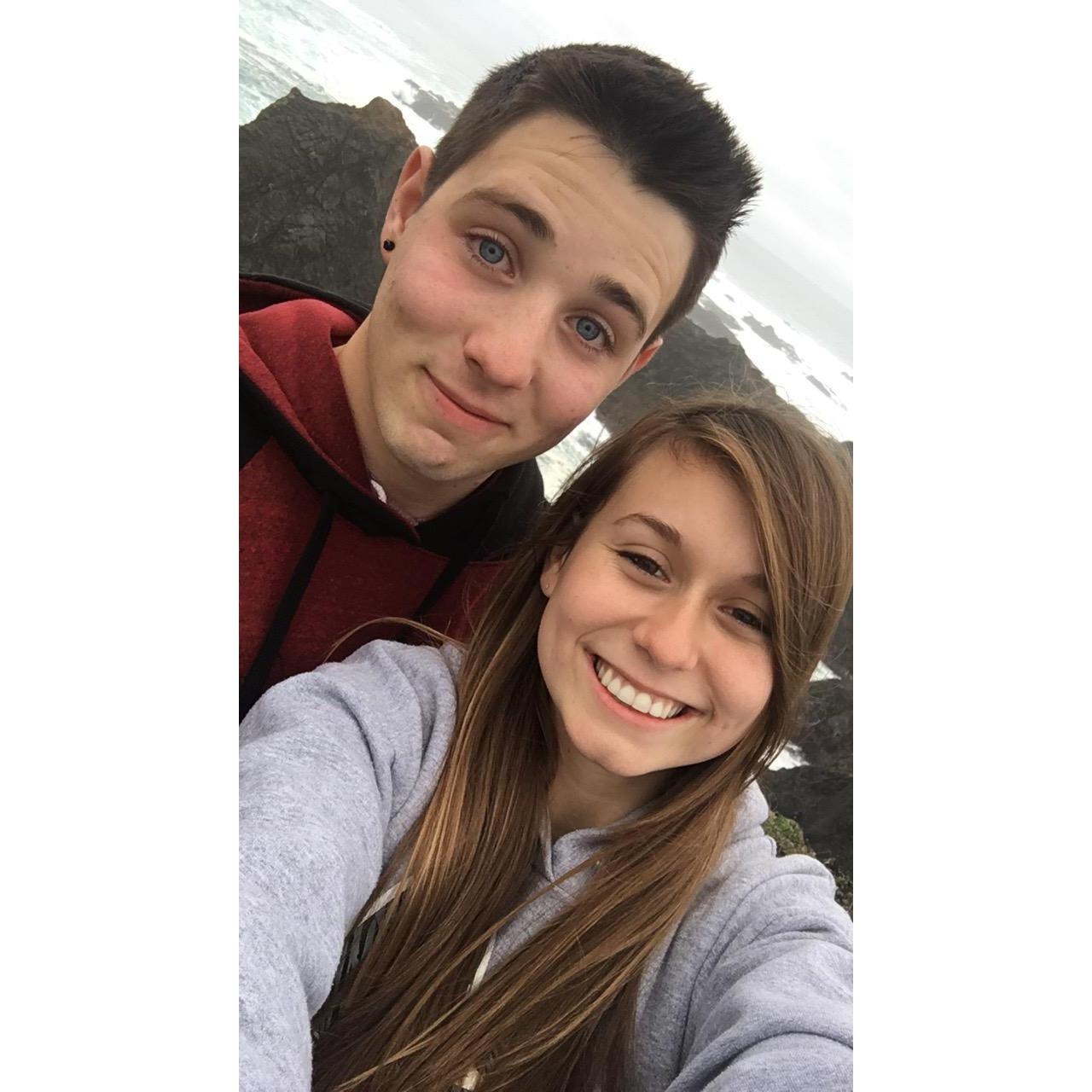 This picture brings back a whole day of memories for us. This was the day we took our first-day trip and was the first day we said the words "I love you".