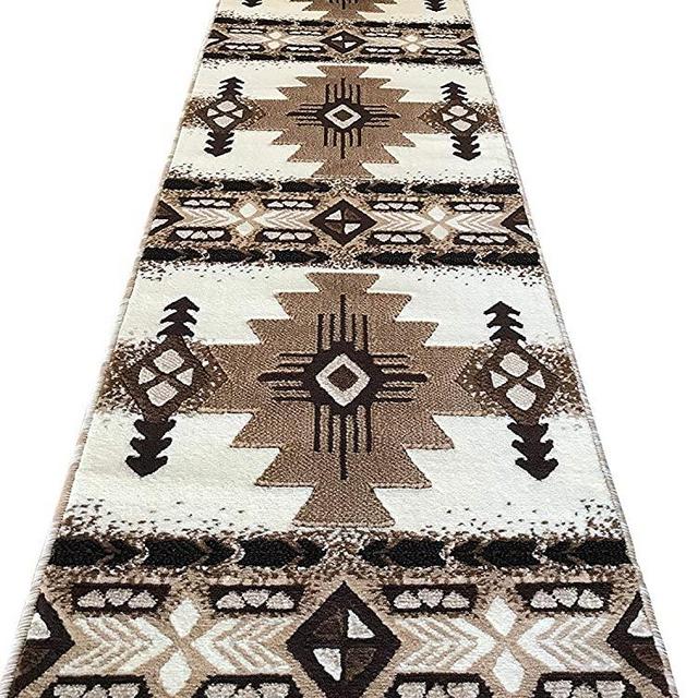 Southwest Native American Runner Area Rug Indian Ivory Concord Design C318 (2 Feet X 7 Feet )