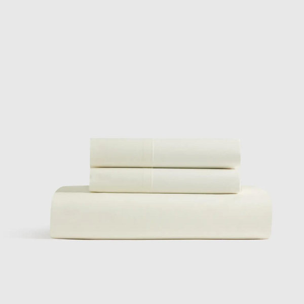 Classic Organic Percale Fitted Sheet Set - Queen
