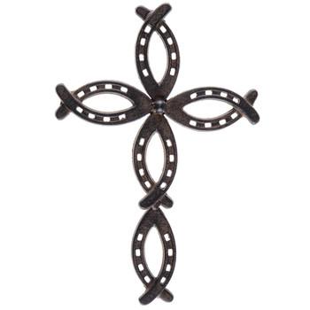Horseshoe Metal Wall Cross