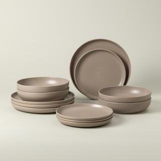 Pacifica 12-Piece Dinnerware Set with Pasta Bowl, Service for 4