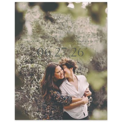 Dark Seaweed, Green Wedding Digital Save the Date - Altair Photo