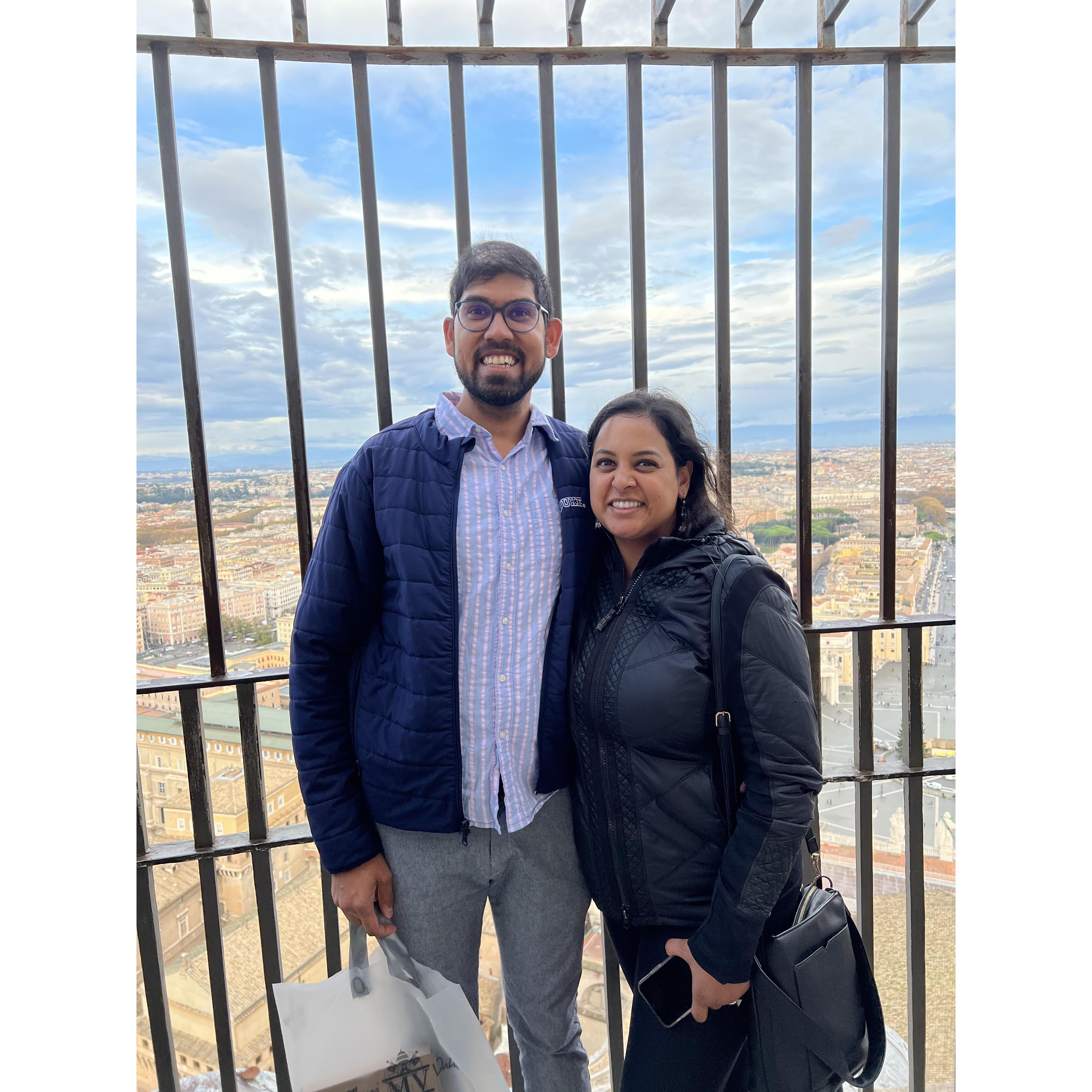 Climbing to the top of St. Peter’s basilica, Vatican City