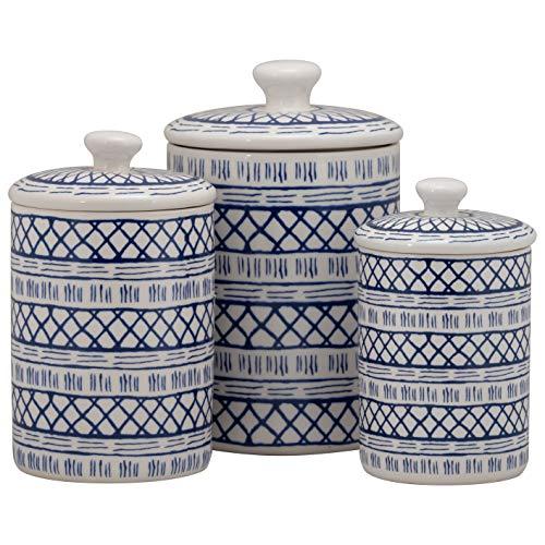 10 Strawberry Street CAN-MARINA Kitchen Canister Set, Set of 3