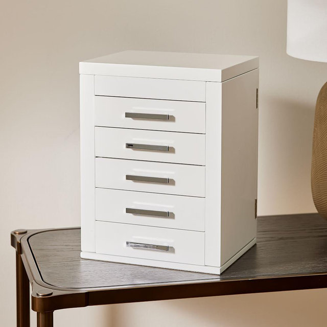 Mid-Century Box - Vertical, White Lacquer