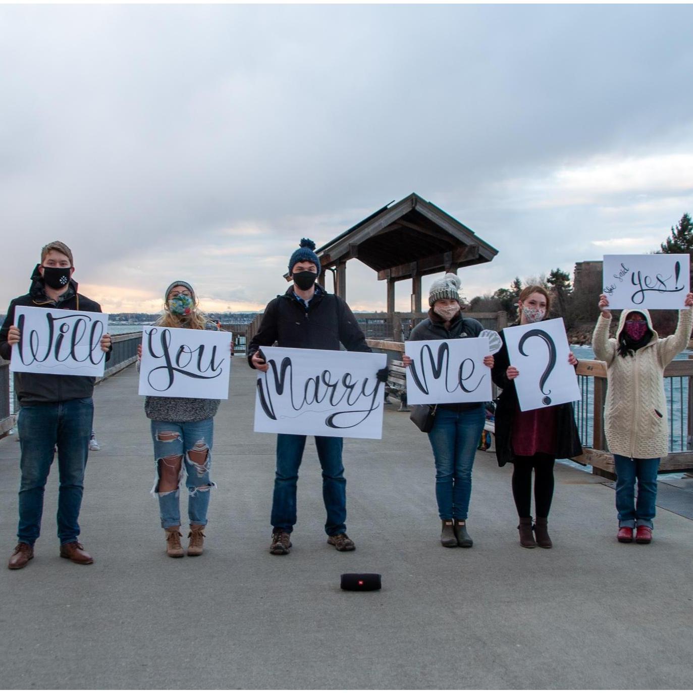 Our Friends helped pull off a great proposal!