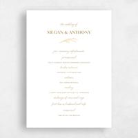 White Wedding Program - Brendlyn