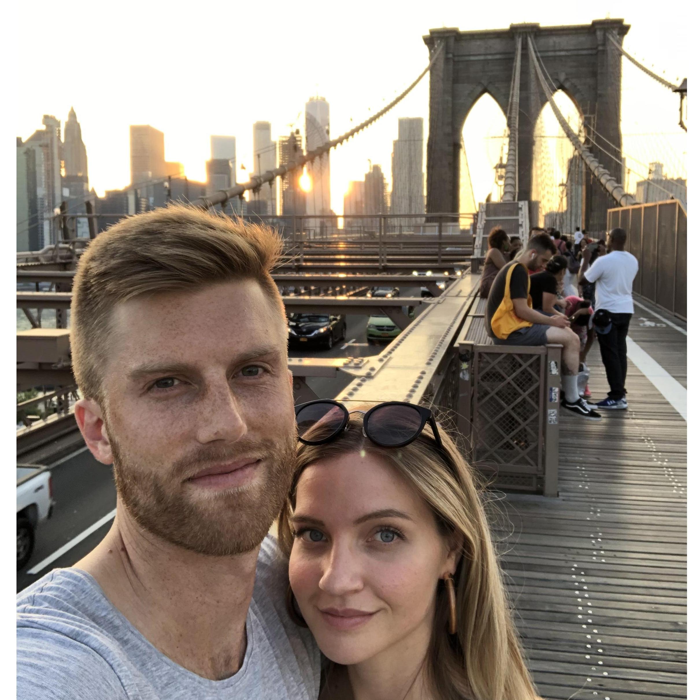Brooklyn Bridge. After visiting 30 countries, John finally made his way to the Big Apple.