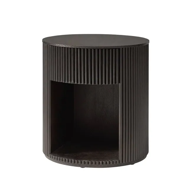 Bert Modern Style 20 Round End Table wIth Storage|ARTFUL LIVING DESIGNS