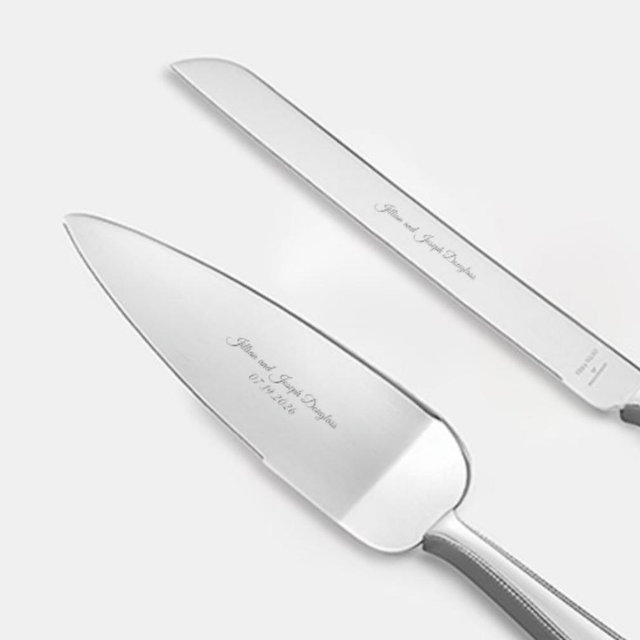 Engraved Vera Wang Wedgwood Infinity Cake Server Set
