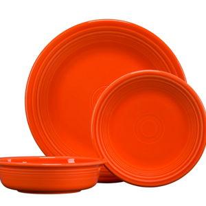 Classic Rim 3-Piece Place Setting, Service for 1 (Poppy)