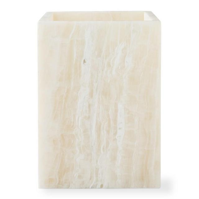 Onyx Stone Bath Wastebasket