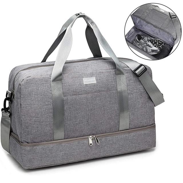 HOKEMP Gym Bag For Women Men Sport Duffel Bag with Shoes Compartment, Swim Bag Travel Tote Luggage Shoulder Bag