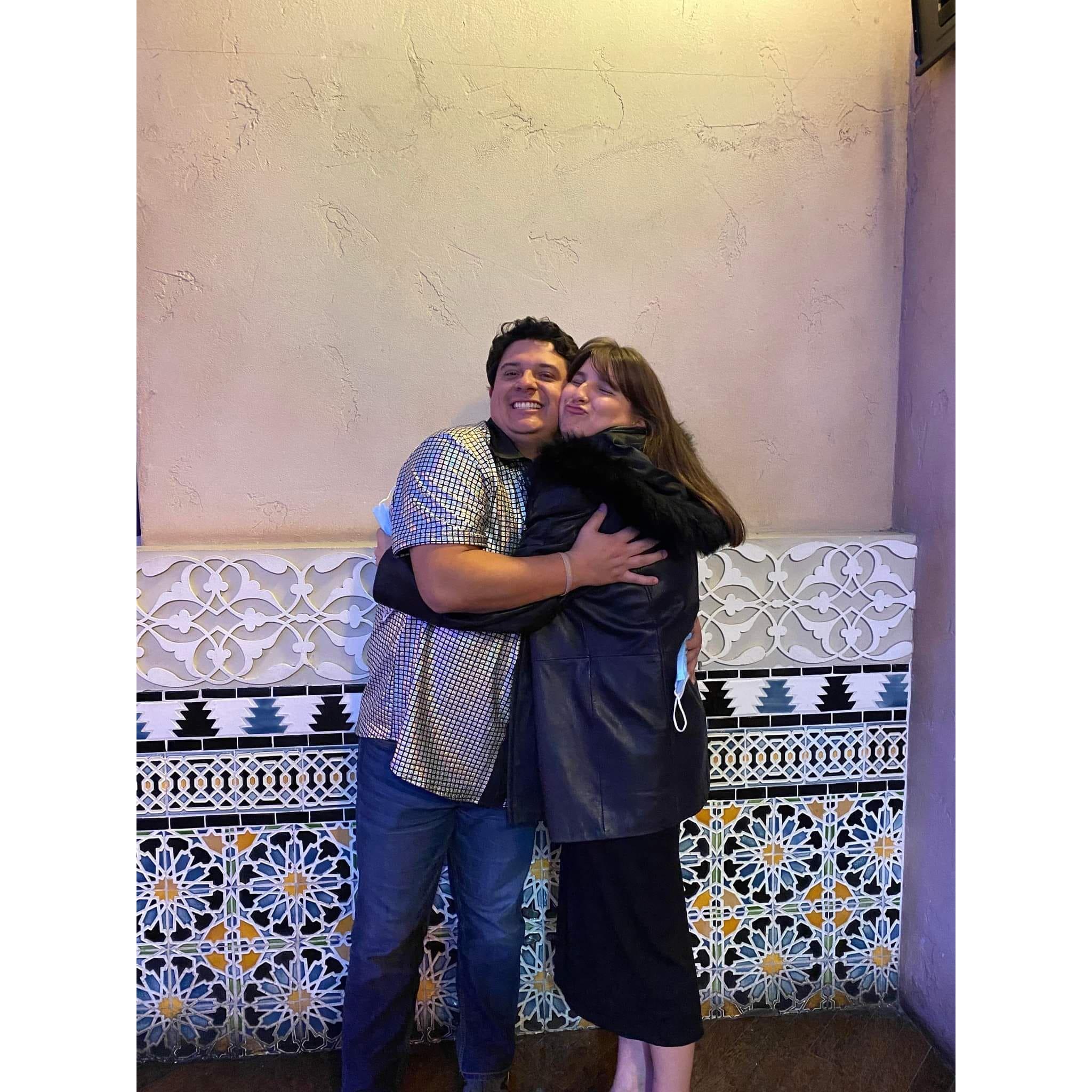 Right after Olivia lost the jackpot money on Roulette, Anthony said "I'll always love you."