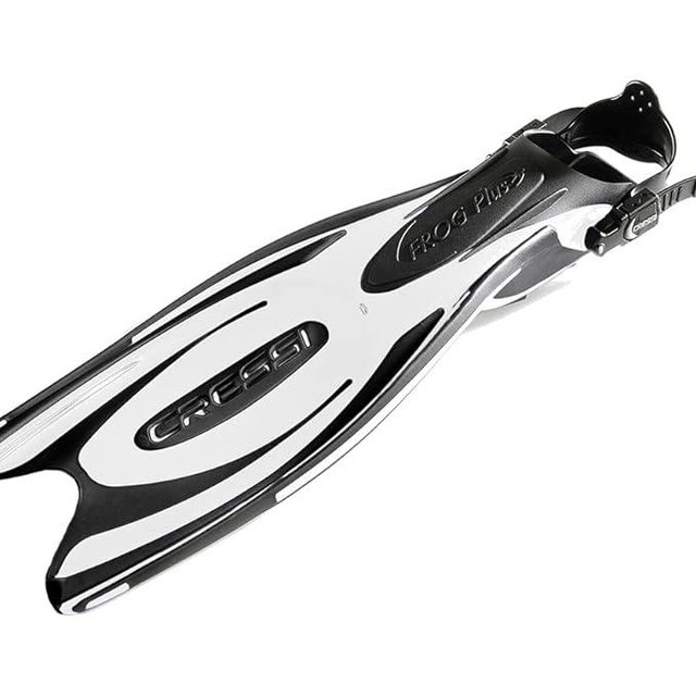 Cressi Adult Powerful Efficient Open Heel Scuba Diving Fins | Frog Plus: made in Italy