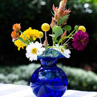 Hibiscus Glass Bud Vase