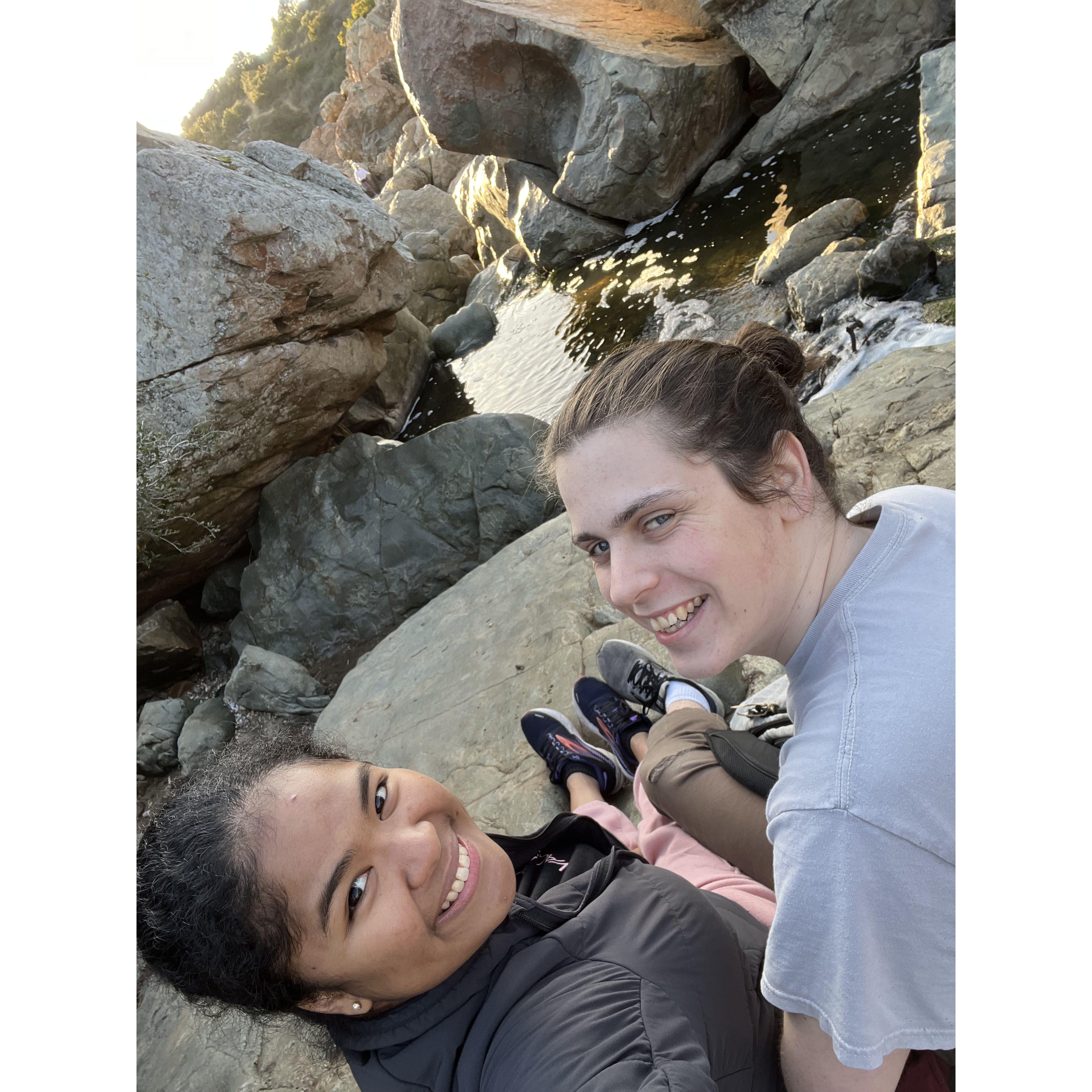 (January 15, 2023):  We went to a waterfall! Conlan loves the outdoors.