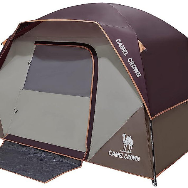 CAMEL CROWN Tents for Camping 4 Person Waterproof Quick Setup Folding Outdoor Backpacking Tents 2/3/4 People Family Hiking