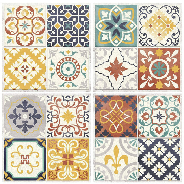 RoomMates Spanish Terracotta Tile Peel And Stick Backsplash