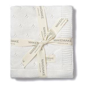 Organic Cotton Pointelle Baby Blanket - Ivory