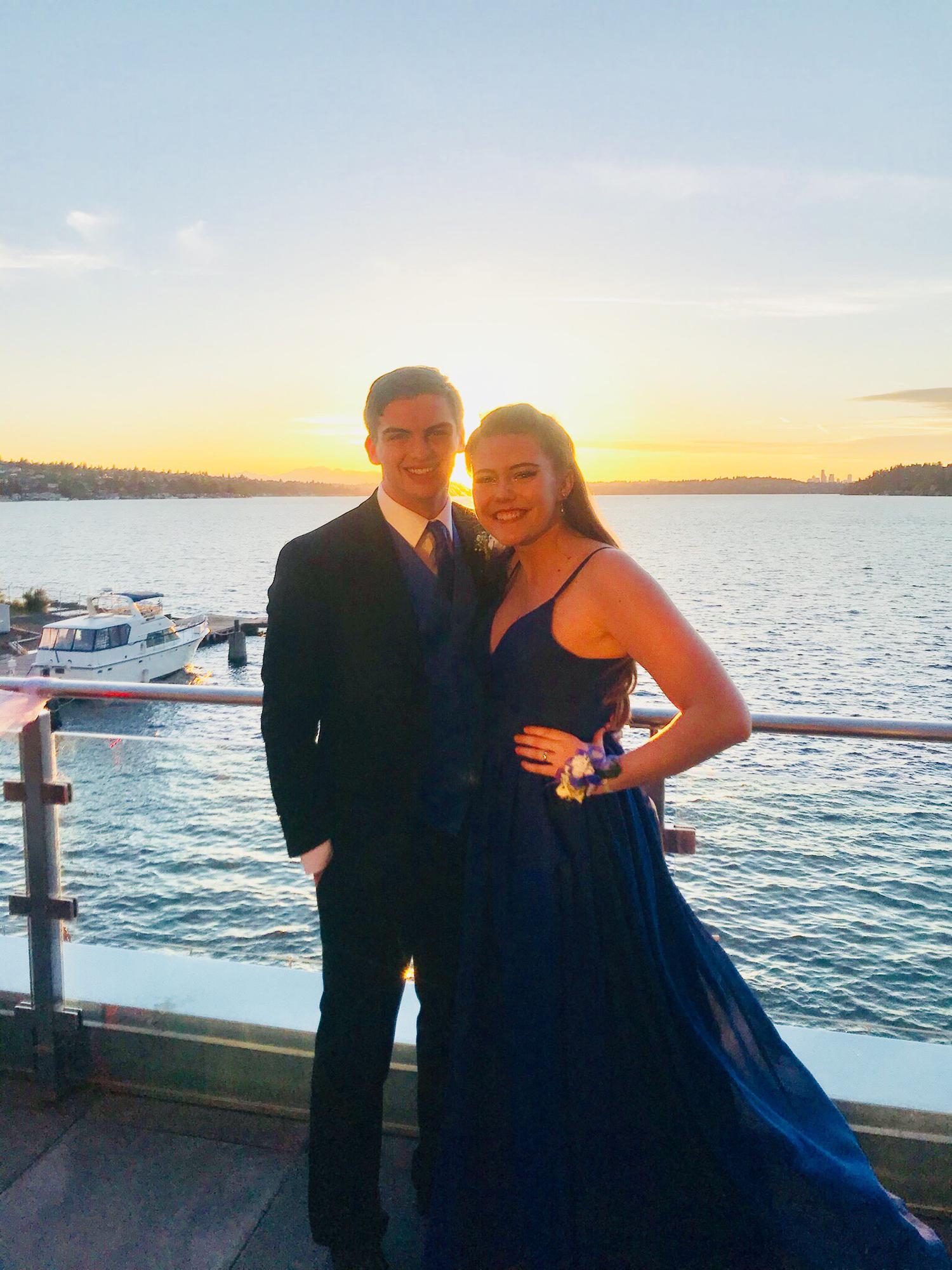 Us at Tyler's senior ball, 2018