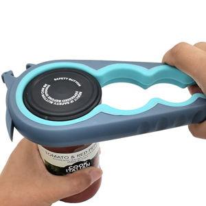 Otstar Jar Opener Bottle Opener and Can Opener for Weak hands, Seniors with Arthritis and Anyone with Low Strength, Mutil Jar Opener Get Lids Off Easily (Blue and Grey)