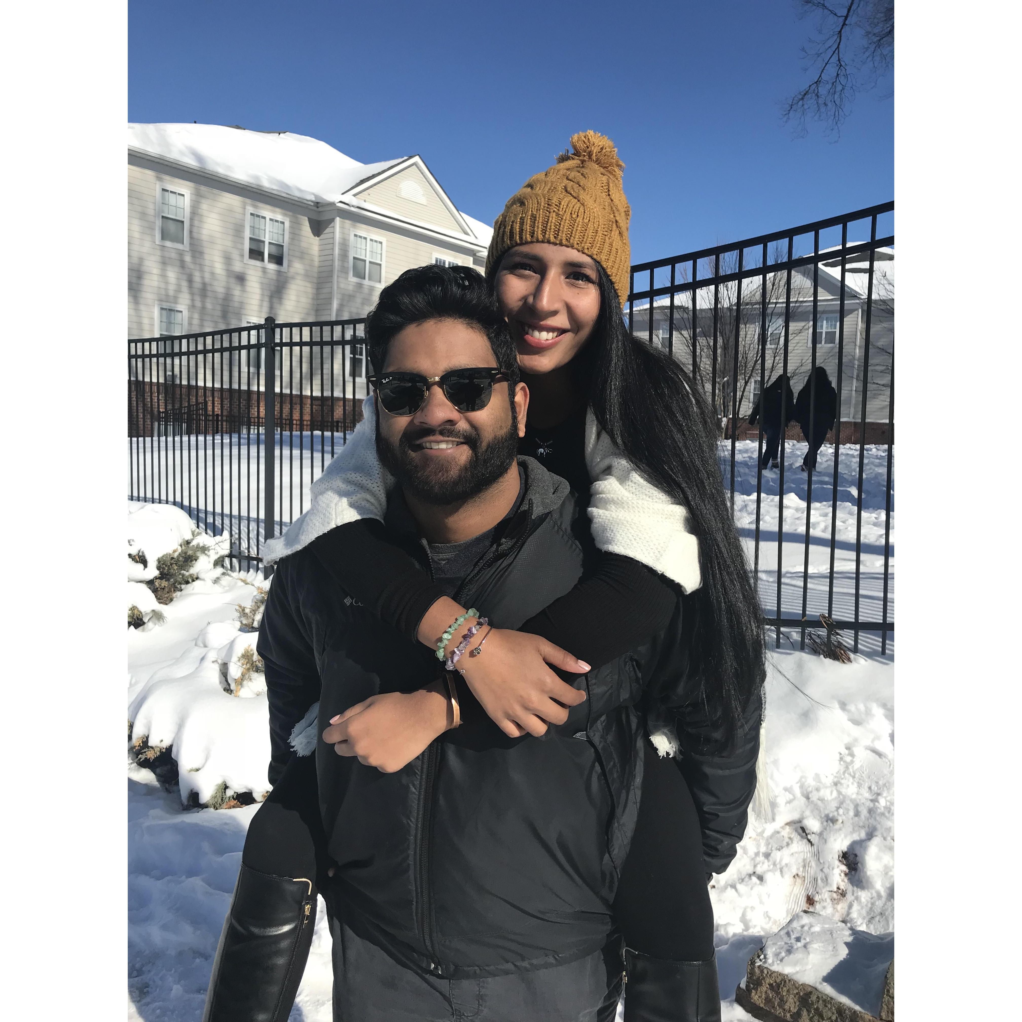 Our first winter together