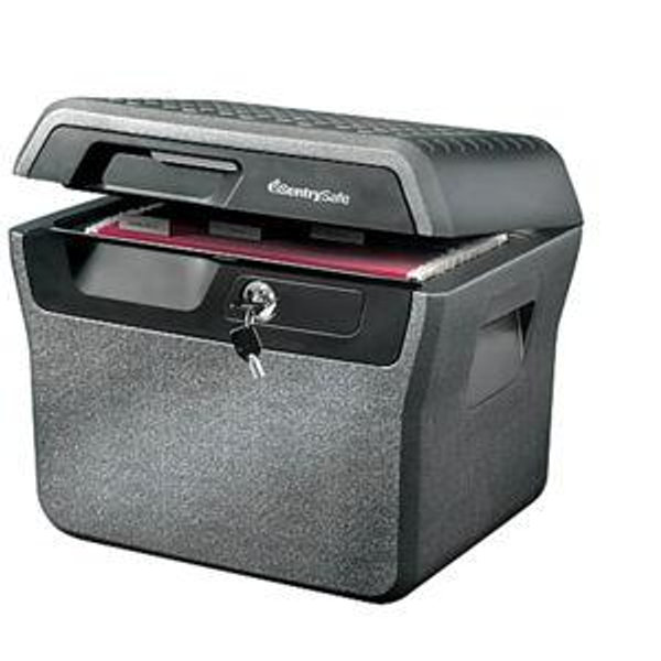 Sentry Safe Waterproof Fire Resistant File Holder 44 Lb 0.66 Cu Ft Capacity Charcoal Gray - Office Depot