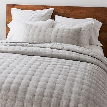 European Flax Linen Tack Stitch Quilt & Shams