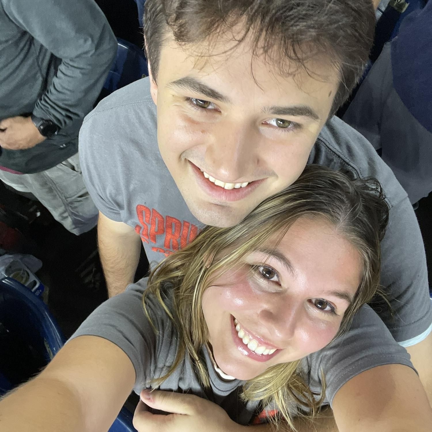 Wearing matching t-shirts at the Bruce Springsteen concert. 08/24/23