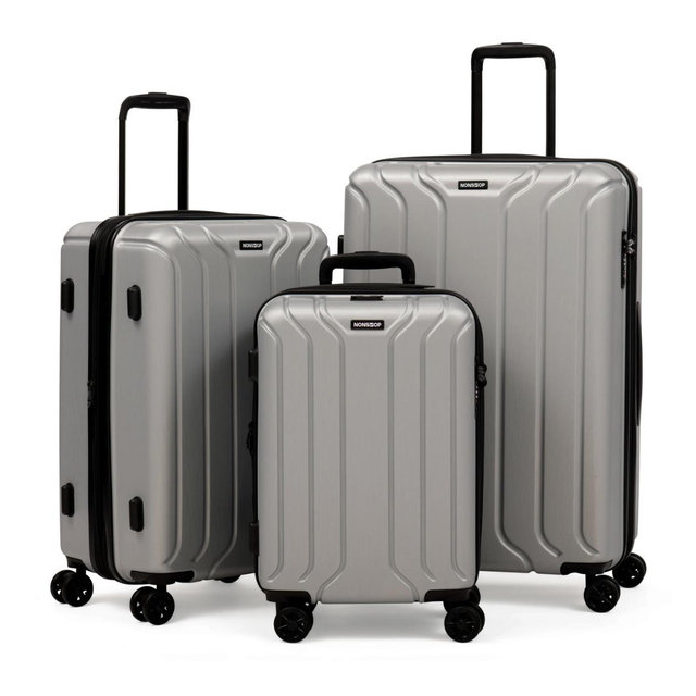 NONSTOP New York 3-Piece Expandable Spinner Luggage Set and 3-Piece Packing Cube Set