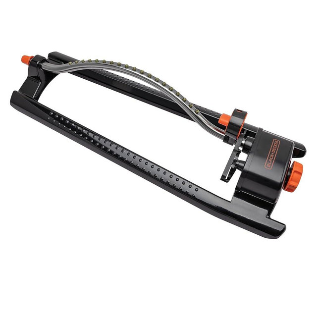 Black + Decker® 3,600 Sq Ft Metal Oscillating Sprinkler – Durable, Adjustable, Even-Coverage Watering BD3435