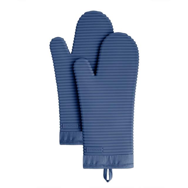 KitchenAid Ribbed Soft Silicone Oven Mitt Set, 2 Piece