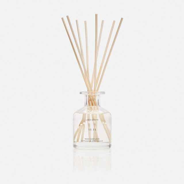 Lake & Skye 11 11 Reed Diffuser, Lasts 3 Months - Cleen, Sheeer, Uplifting Scent, Blend of White Ambers and Musk