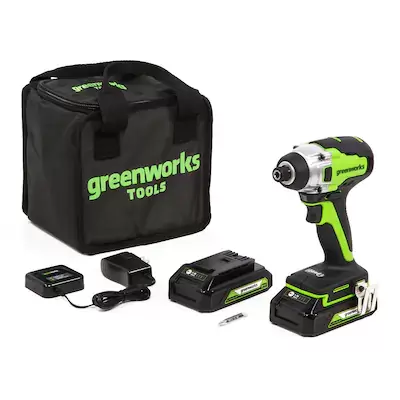 Greenworks  24-volt 1/4-in Variable Speed Brushless Cordless Impact Driver (2-Batteries Included)