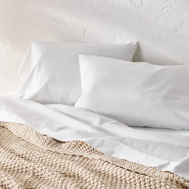 Standard 600 Thread Count Sateen Pillowcases White - Casaluna™