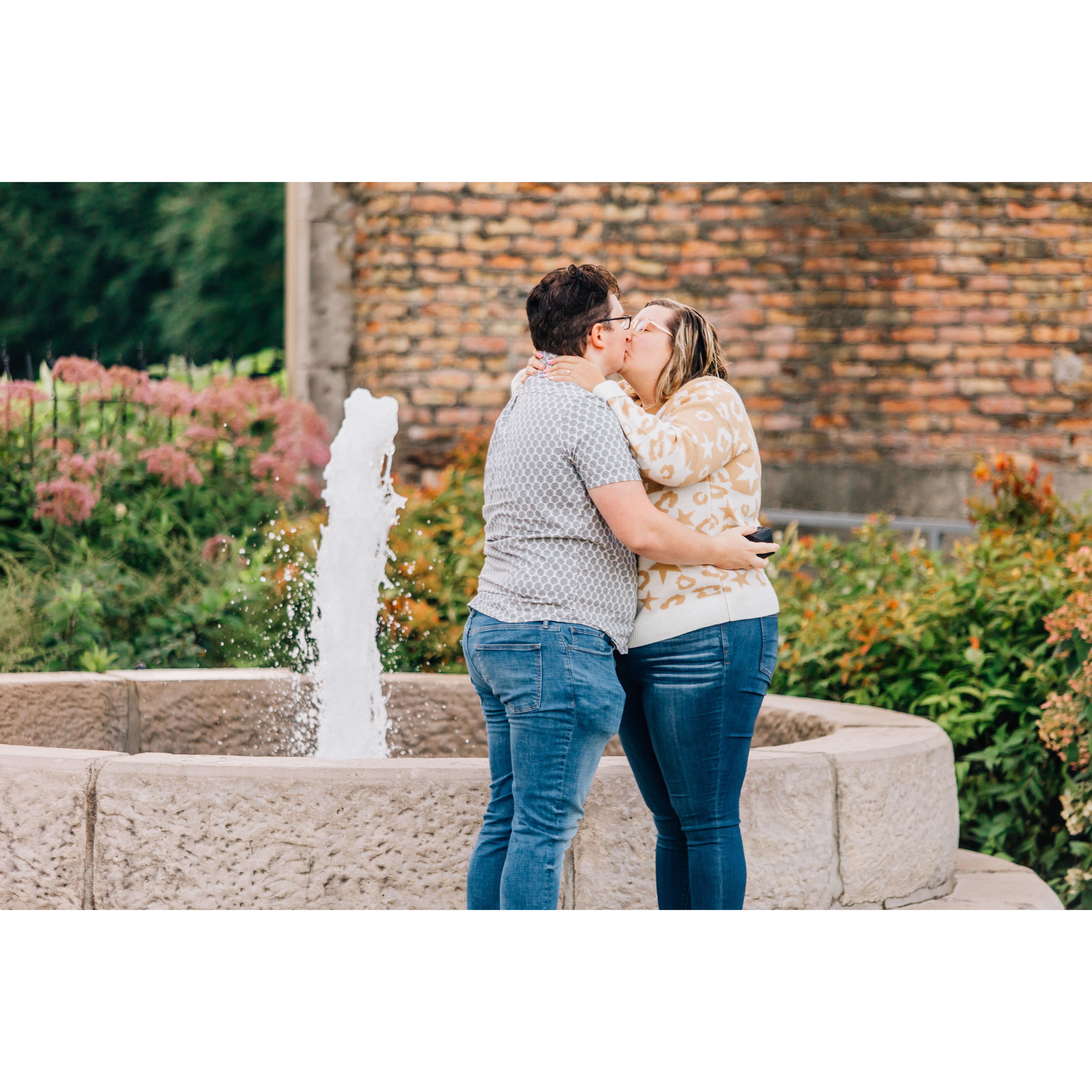 Our First Engaged Kiss