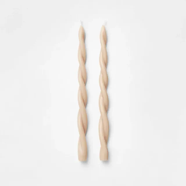 2pk Taper Light Pink Twist - Threshold™ Designed by Studio McGee