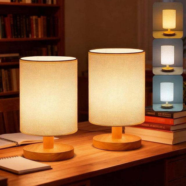 2 pcs bedside Table lamp for bedroom,three color,Dimming,side small desk lamps,modern Nightstand vintage night lamp,Mini Cute Cozy Boho warm Lamps,farmhouse,Read Lamp,Living decor,dresser,office,Dorm