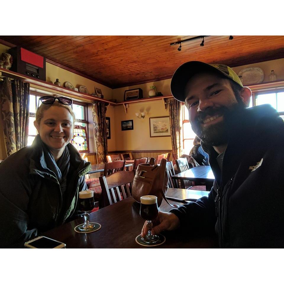 Stopping for Irish Coffees on our bus tour of the Ring of Kerry