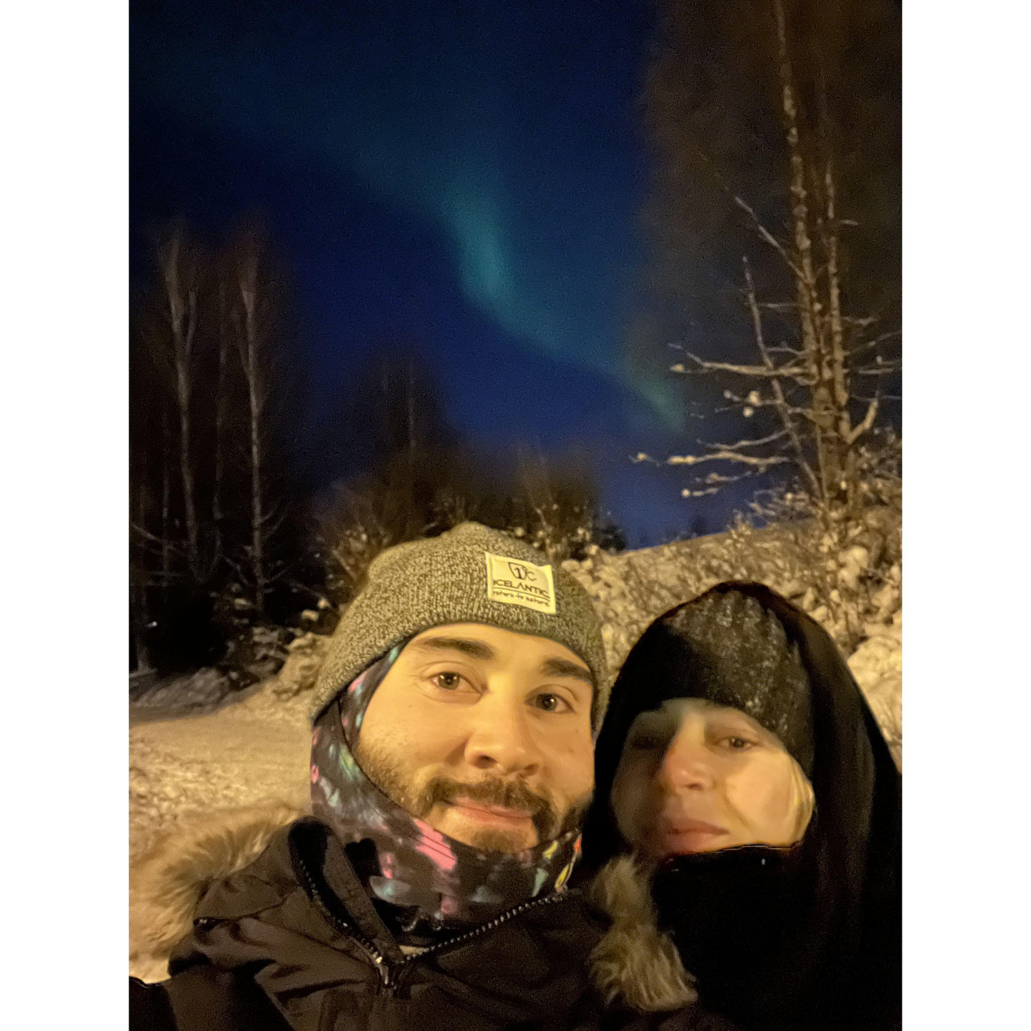 Freezing hunting the Northern lights