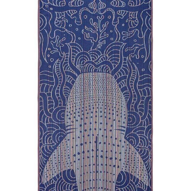 Sand Cloud Turkish Beach Towel - Sand Free - 100% Organic Turkish Cotton Yarn - Quick Dry Towel for Beach, Picnic, Blanket or Bath - As Seen on Shark Tank - Marine Life (Variegated Whale Shark Navy)